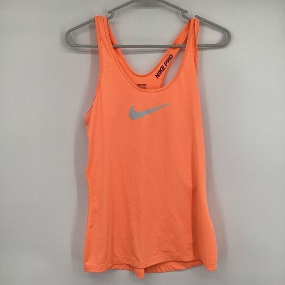 Ladies Nike Pro Racer Back‎ Tank - Medium Orange - Picture 1 of 7